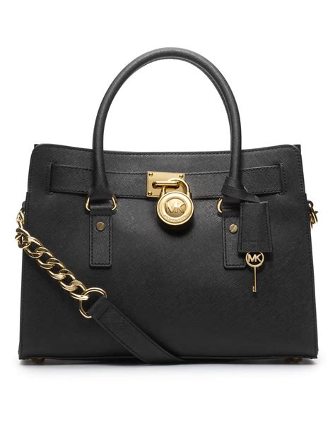 michael kors hamilton lock|michael kors leather satchel.